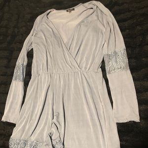Light blue lace playsuit romper